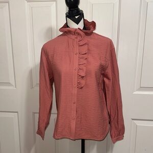 Darling Ruffled Button Down Shirt
